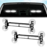 Interior Rear Window 2-PC LED Strobe/Flashing Light Bars - Suction Cup Installation A/C Adapter Plug & Play with 20 Lighting Function - Multiple Colors