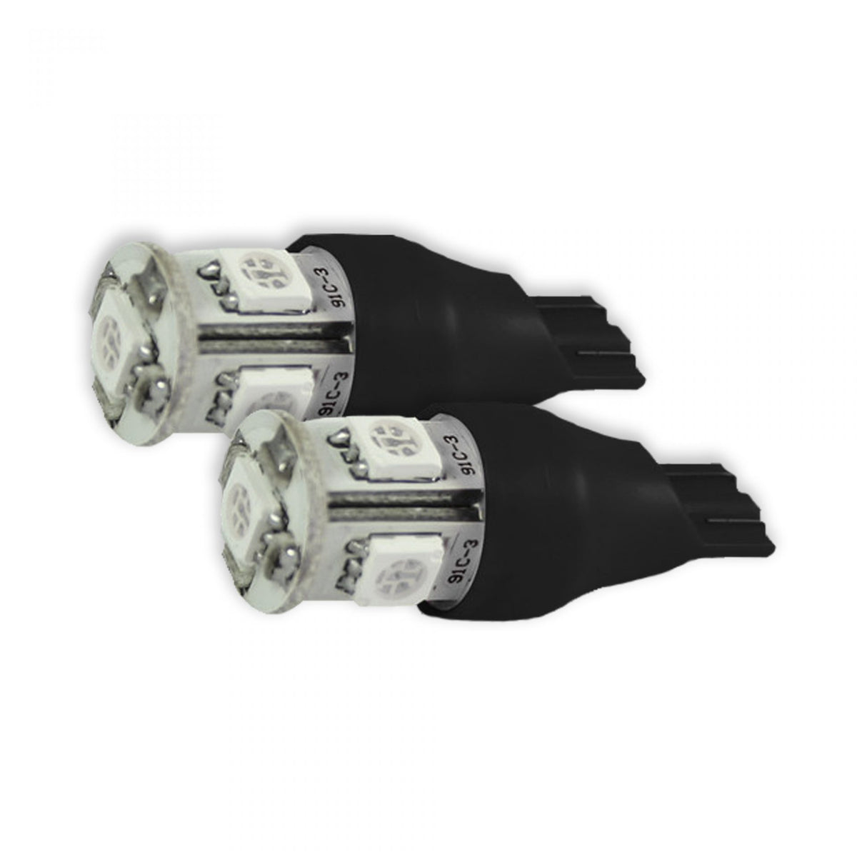 921 T-15 Wedge Style 360 Degree 5 LED Bulbs in Amber