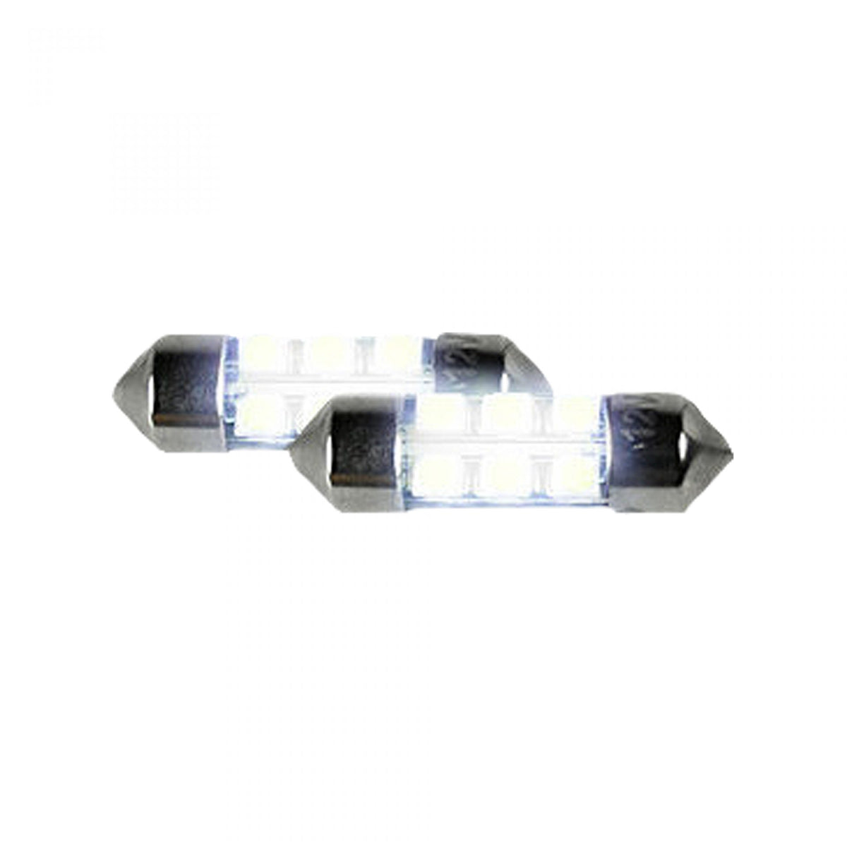 6418 10mm x 35mm Festoon High-Power 1-Watt 6 LED Bulbs in White