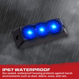 Universal 3-Watt 12 Function 3 LED Emergency Flashing Strobe Light - Multiple Colors