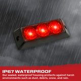 Universal 3-Watt 12 Function 3 LED Emergency Flashing Strobe Light - Multiple Colors