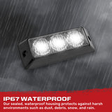 Universal 3-Watt 12 Function 3 LED Emergency Flashing Strobe Light - Multiple Colors