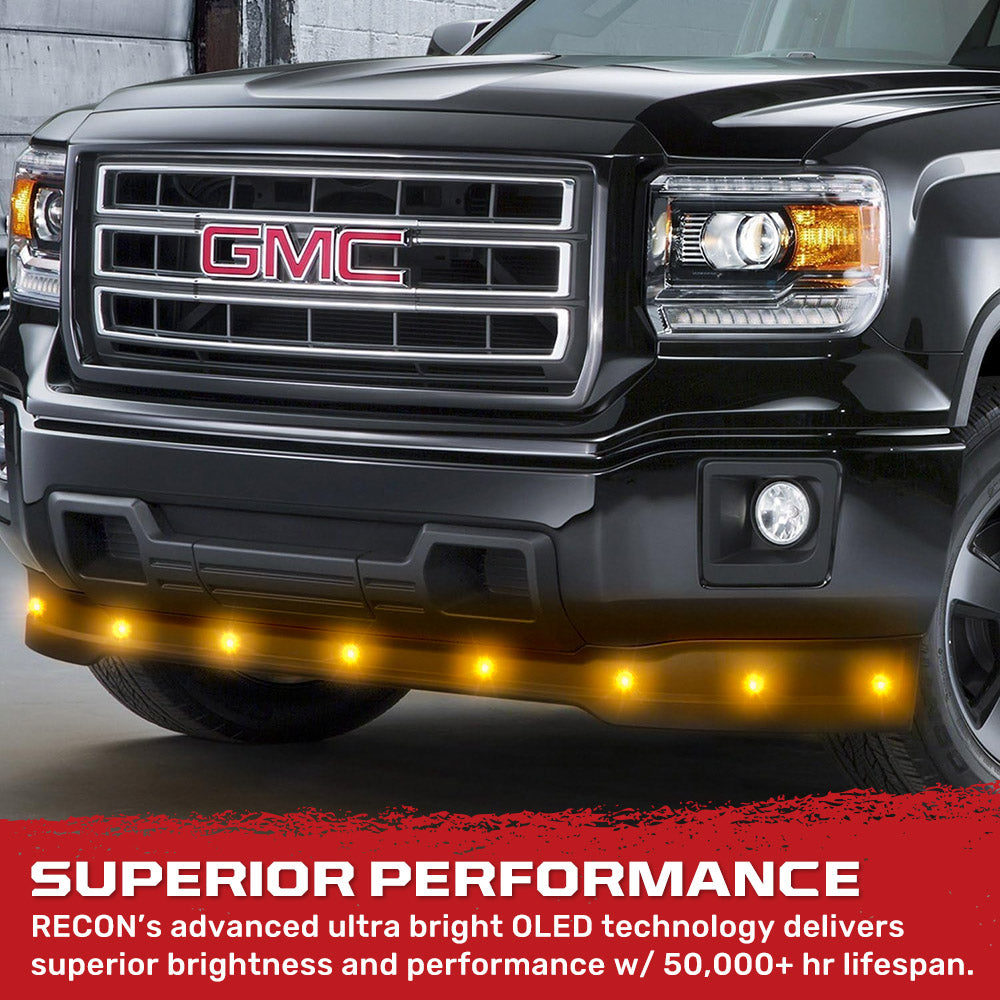 Universal 9-Pc Front Lower Air Dam Ultra Bright LED Light Kit - Multiple Options