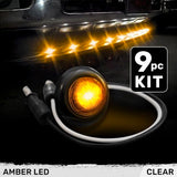 Universal 9-Pc Front Lower Air Dam Ultra Bright LED Light Kit - Multiple Options