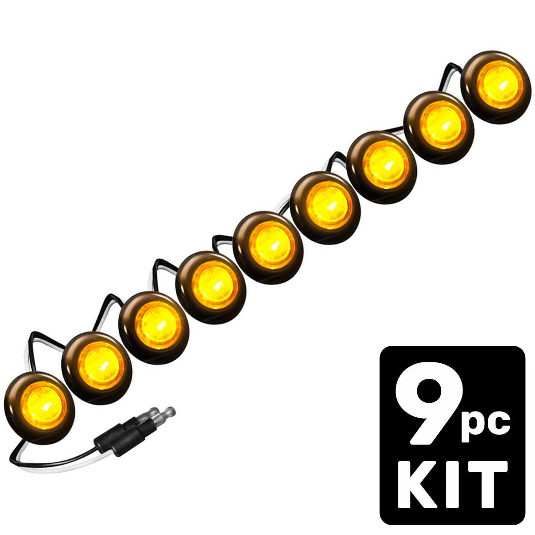 Universal 9-Pc Front Lower Air Dam Ultra Bright LED Light Kit - Multiple Options