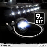 Universal 9-Pc Front Lower Air Dam Ultra Bright LED Light Kit - Multiple Options