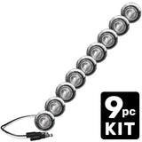 Universal 9-Pc Front Lower Air Dam Ultra Bright LED Light Kit - Multiple Options
