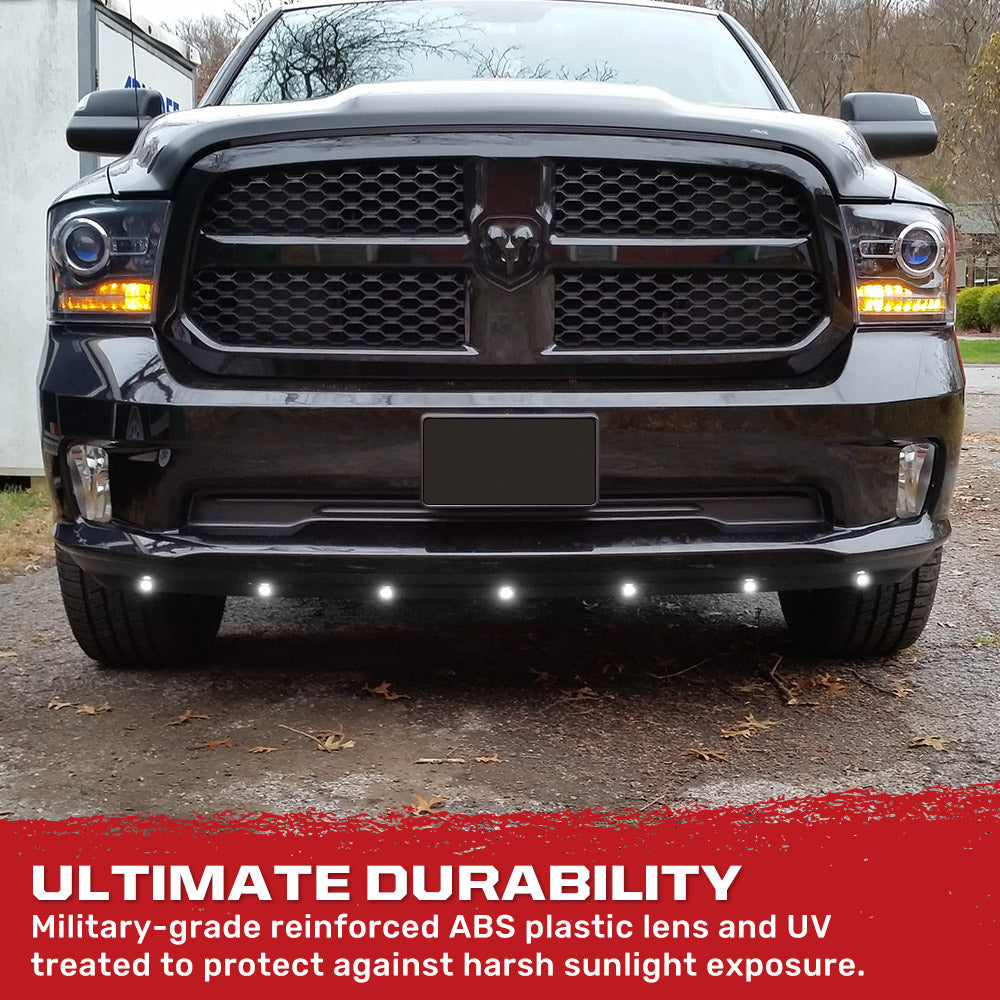 Universal 9-Pc Front Lower Air Dam Ultra Bright LED Light Kit - Multiple Options