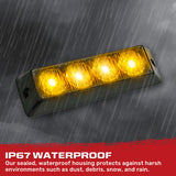 Universal 4-Watt 19 Function 4 LED Emergency Flashing Strobe Light - Multiple Colors