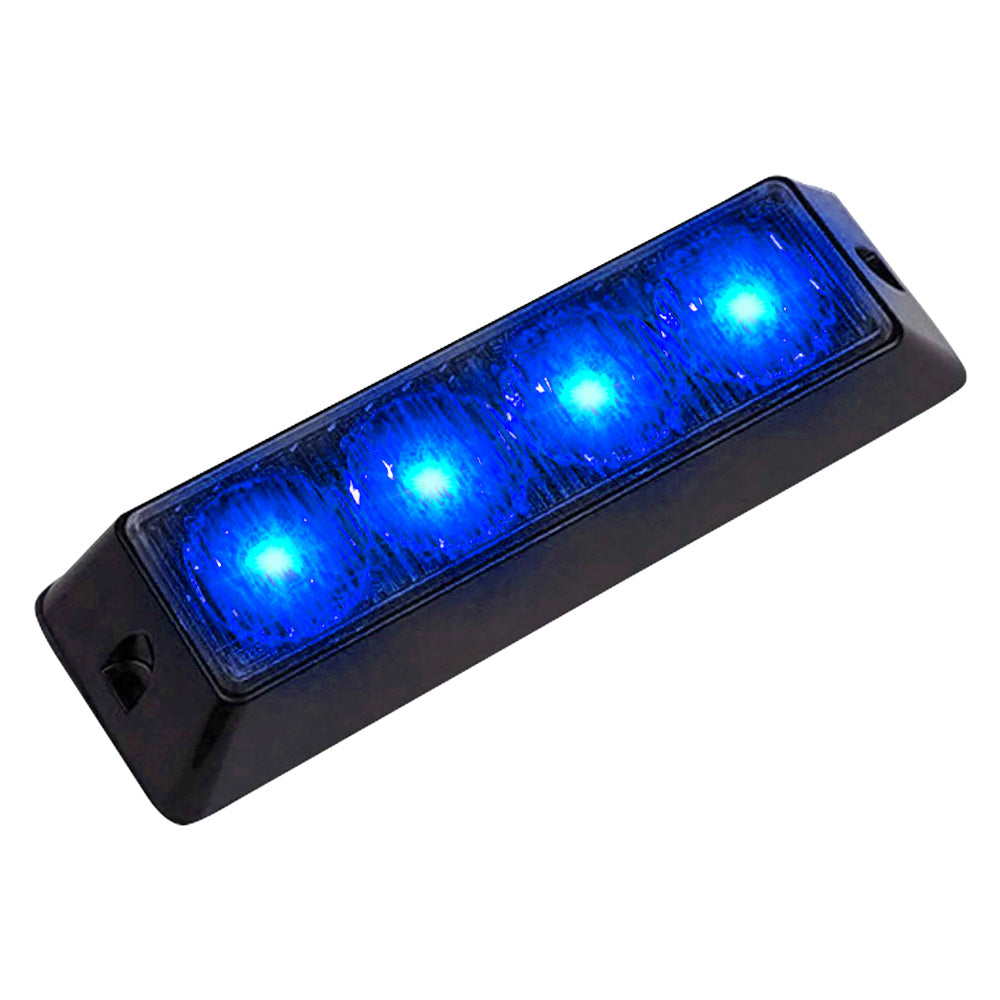 Universal 4-Watt 19 Function 4 LED Emergency Flashing Strobe Light - Multiple Colors