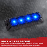 Universal 4-Watt 19 Function 4 LED Emergency Flashing Strobe Light - Multiple Colors