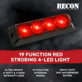 Universal 4-Watt 19 Function 4 LED Emergency Flashing Strobe Light - Multiple Colors