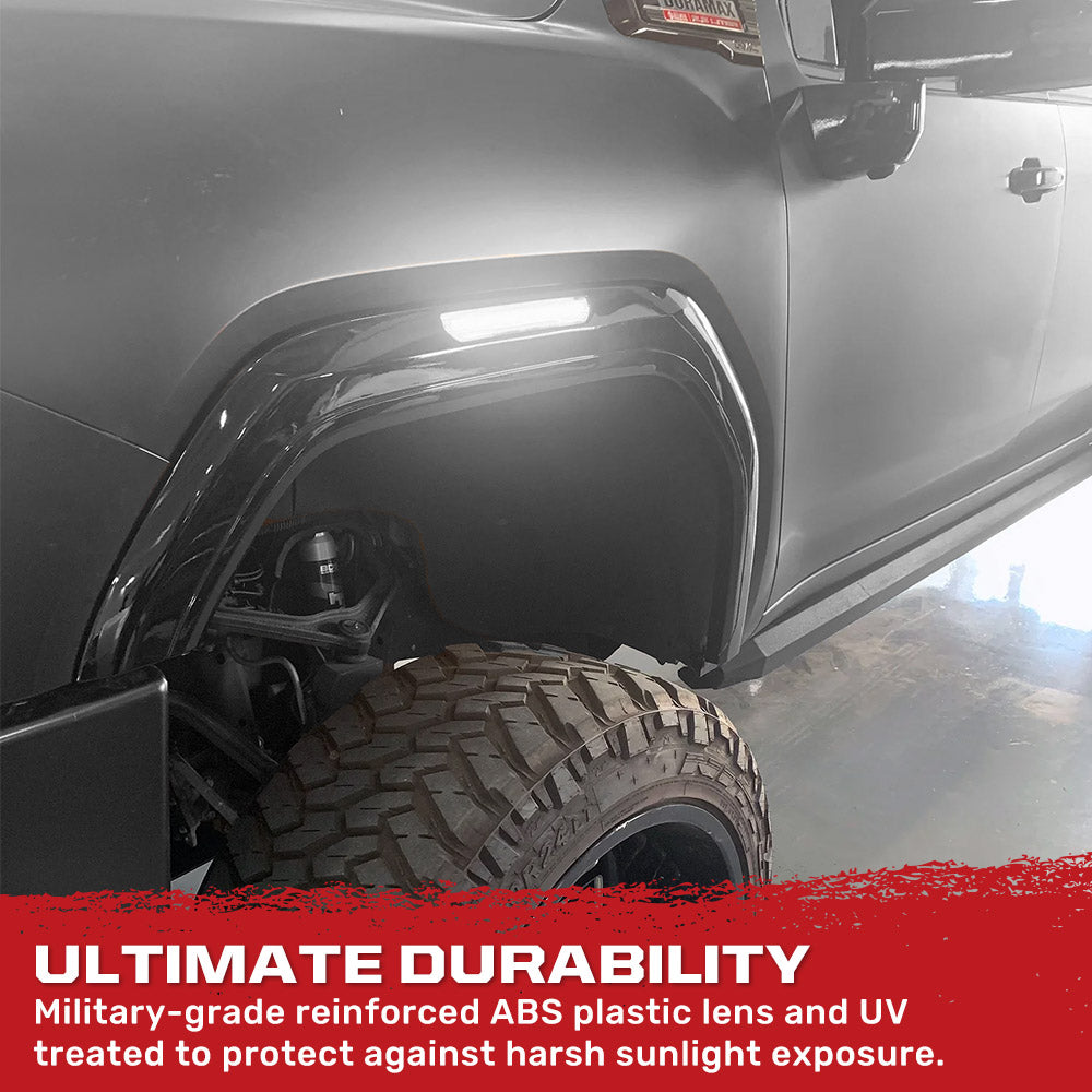 GMC 20-26 Sierra HD 2500/3500 (4th Gen) Fender Lenses (4-Piece Set) Ultra Bright LED Lights - Multiple Options