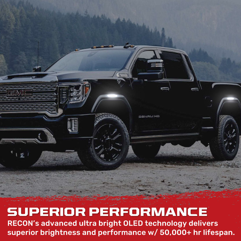 GMC 20-26 Sierra HD 2500/3500 (4th Gen) Fender Lenses (4-Piece Set) Ultra Bright LED Lights - Multiple Options