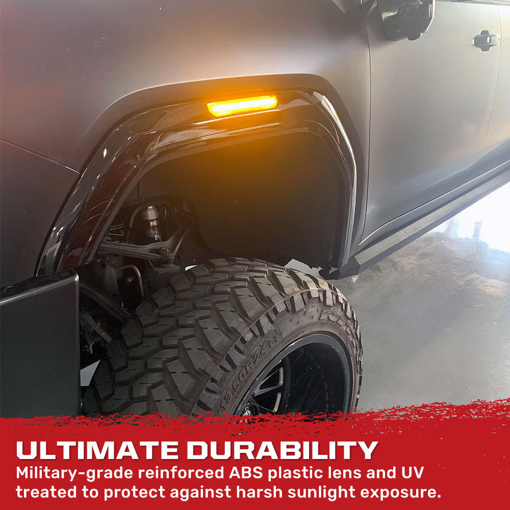 GMC 20-26 Sierra HD 2500/3500 (4th Gen) Fender Lenses (4-Piece Set) Ultra Bright LED Lights - Multiple Options