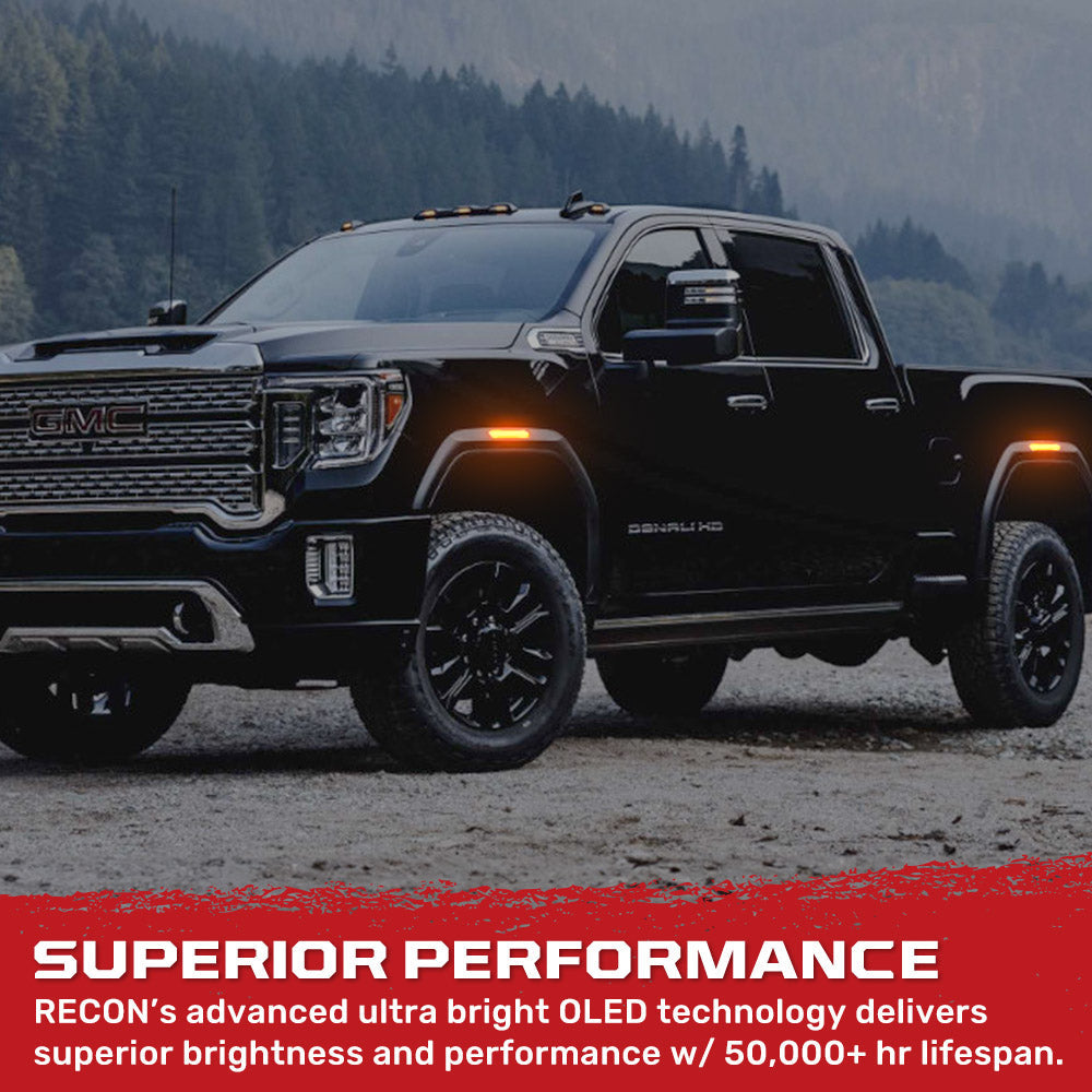GMC 20-26 Sierra HD 2500/3500 (4th Gen) Fender Lenses (4-Piece Set) Ultra Bright LED Lights - Multiple Options