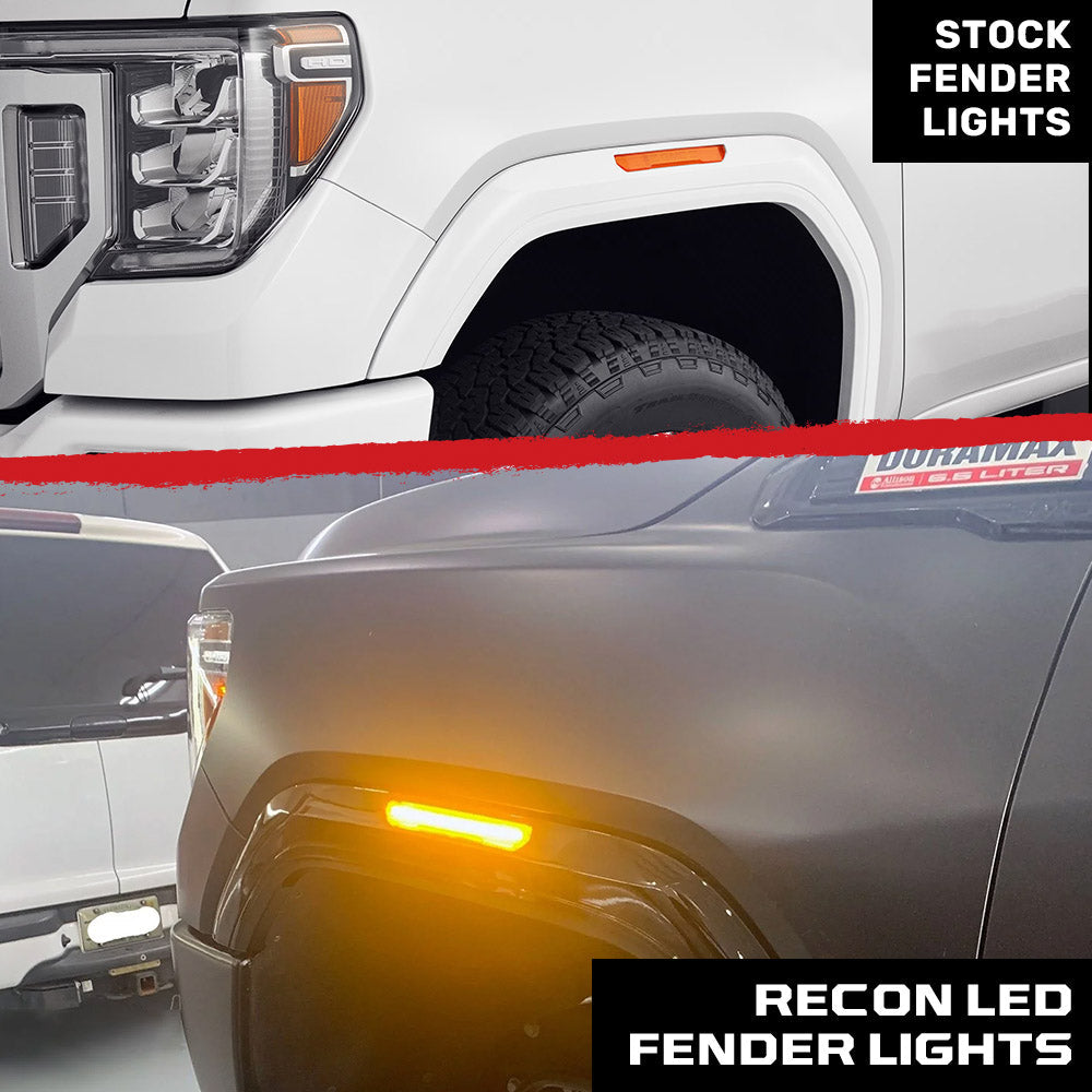 GMC 20-26 Sierra HD 2500/3500 (4th Gen) Fender Lenses (4-Piece Set) Ultra Bright LED Lights - Multiple Options