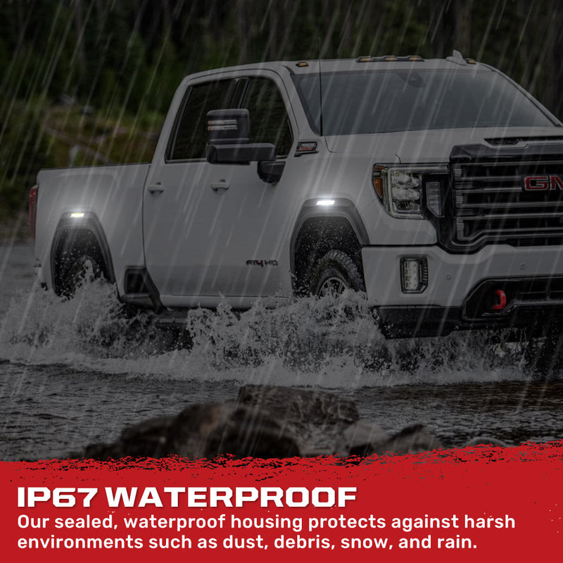 GMC 20-25 Sierra HD 2500/3500 (4th Gen) Fender Lenses (4-Piece Set) Ultra Bright LED Lights - Multiple Options