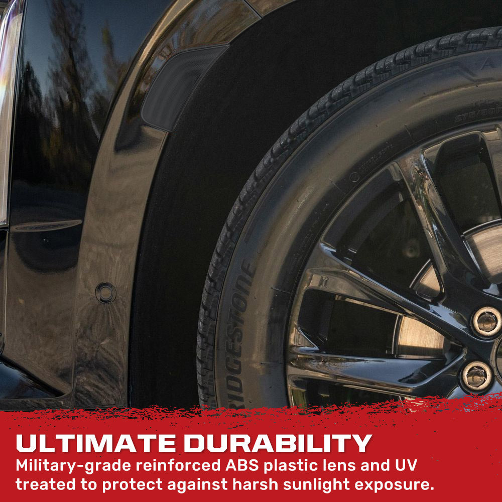 Cadillac 21-24 Escalade & GMC 21-24 Yukon/Yukon XL/Yukon Denali (5th Gen) & 21-24 Chevy Tahoe/Suburban (5th GEN) LED Front Fender Lens White or Amber LEDs - Smoked or Clear Lens