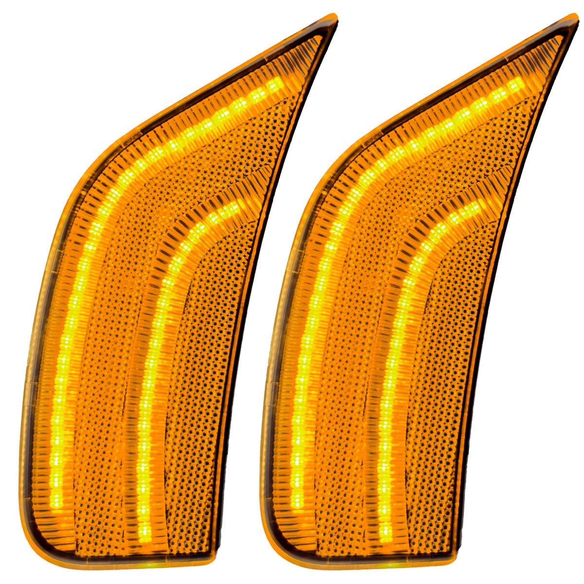 Cadillac 21-24 Escalade & GMC 21-24 Yukon/Yukon XL/Yukon Denali (5th Gen) & 21-24 Chevy Tahoe/Suburban (5th GEN) LED Front Fender Lens White or Amber LEDs - Smoked or Clear Lens
