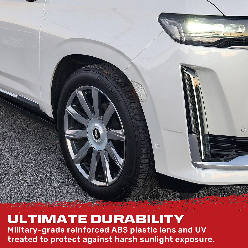 Cadillac 21-24 Escalade & GMC 21-24 Yukon/Yukon XL/Yukon Denali (5th Gen) & 21-24 Chevy Tahoe/Suburban (5th GEN) LED Front Fender Lens White or Amber LEDs - Smoked or Clear Lens