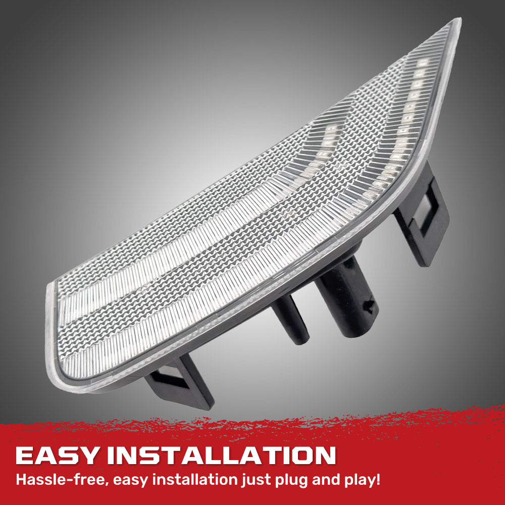 Cadillac 21-24 Escalade & GMC 21-24 Yukon/Yukon XL/Yukon Denali (5th Gen) & 21-24 Chevy Tahoe/Suburban (5th GEN) LED Front Fender Lens White or Amber LEDs - Smoked or Clear Lens