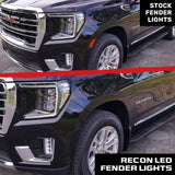 Cadillac 21-24 Escalade & GMC 21-24 Yukon/Yukon XL/Yukon Denali (5th Gen) & 21-24 Chevy Tahoe/Suburban (5th GEN) LED Front Fender Lens White or Amber LEDs - Smoked or Clear Lens