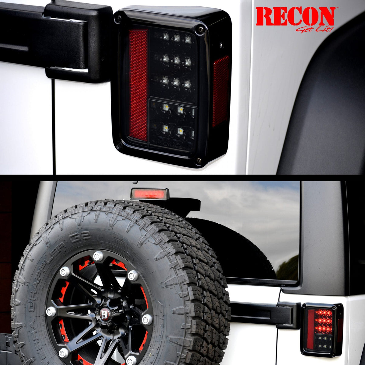 Jeep Wrangler JK 07-18 Ultra Bright LED Tail Lights - Multiple Lens
