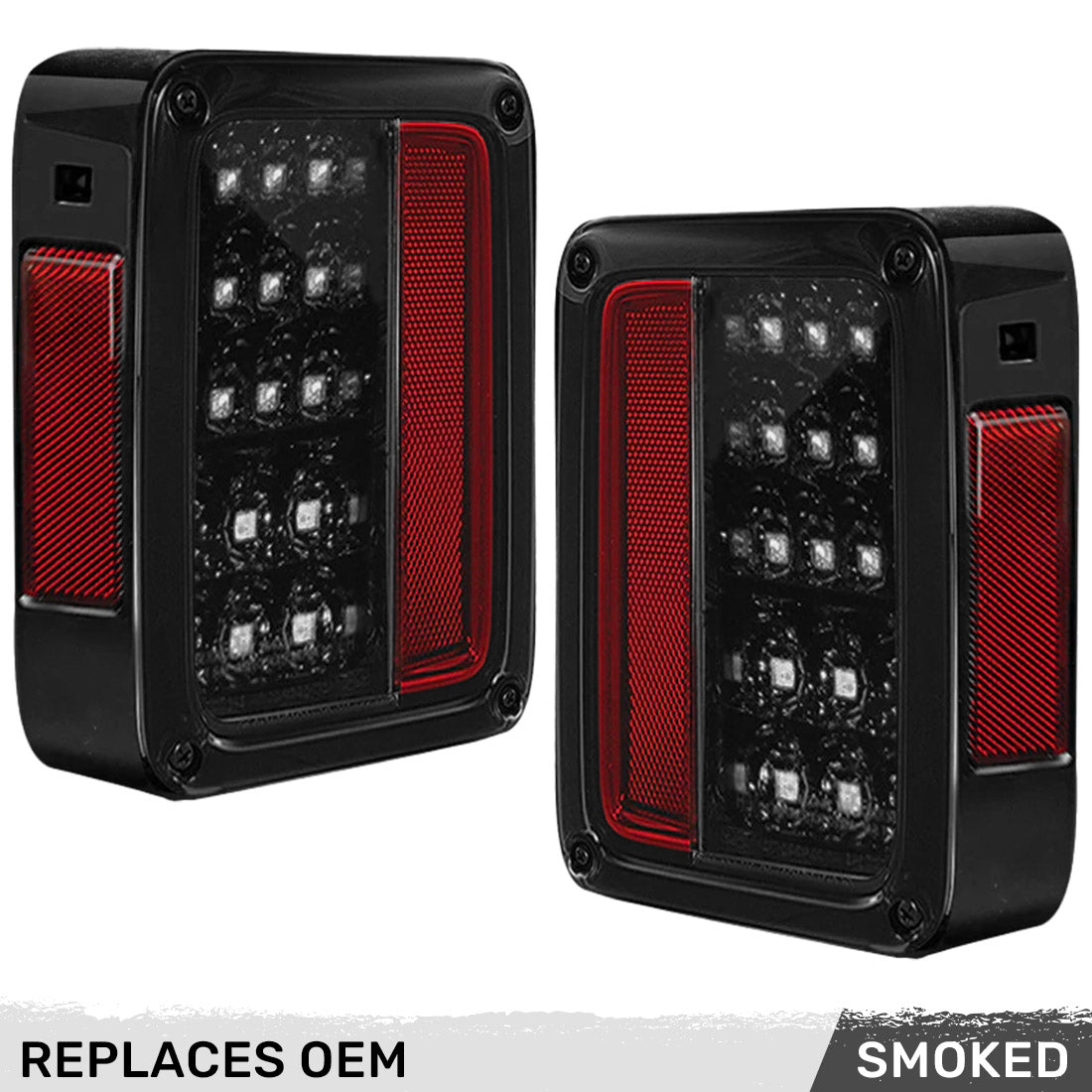Jeep Wrangler JK 07-18 Ultra Bright LED Tail Lights - Multiple Lens