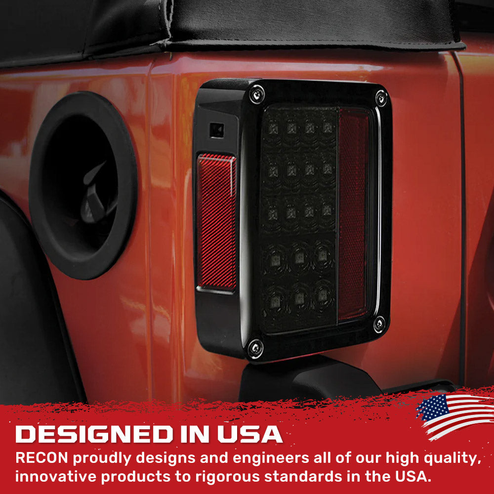 Jeep Wrangler JK 07-18 Ultra Bright LED Tail Lights - Multiple Lens