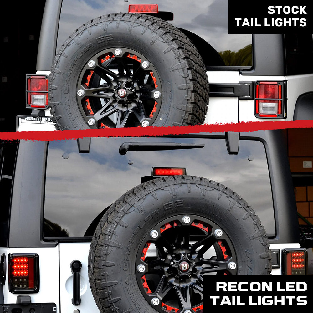 Jeep Wrangler JK 07-18 Ultra Bright LED Tail Lights - Multiple Lens