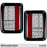 Jeep Wrangler JK 07-18 Ultra Bright LED Tail Lights - Multiple Lens