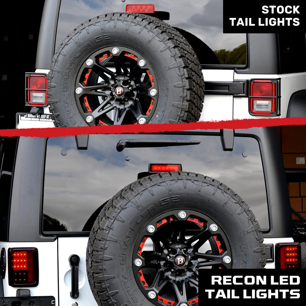 Jeep Wrangler JK 07-18 Ultra Bright LED Tail Lights - Multiple Lens