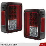 Jeep Wrangler JK 07-18 Ultra Bright LED Tail Lights - Multiple Lens