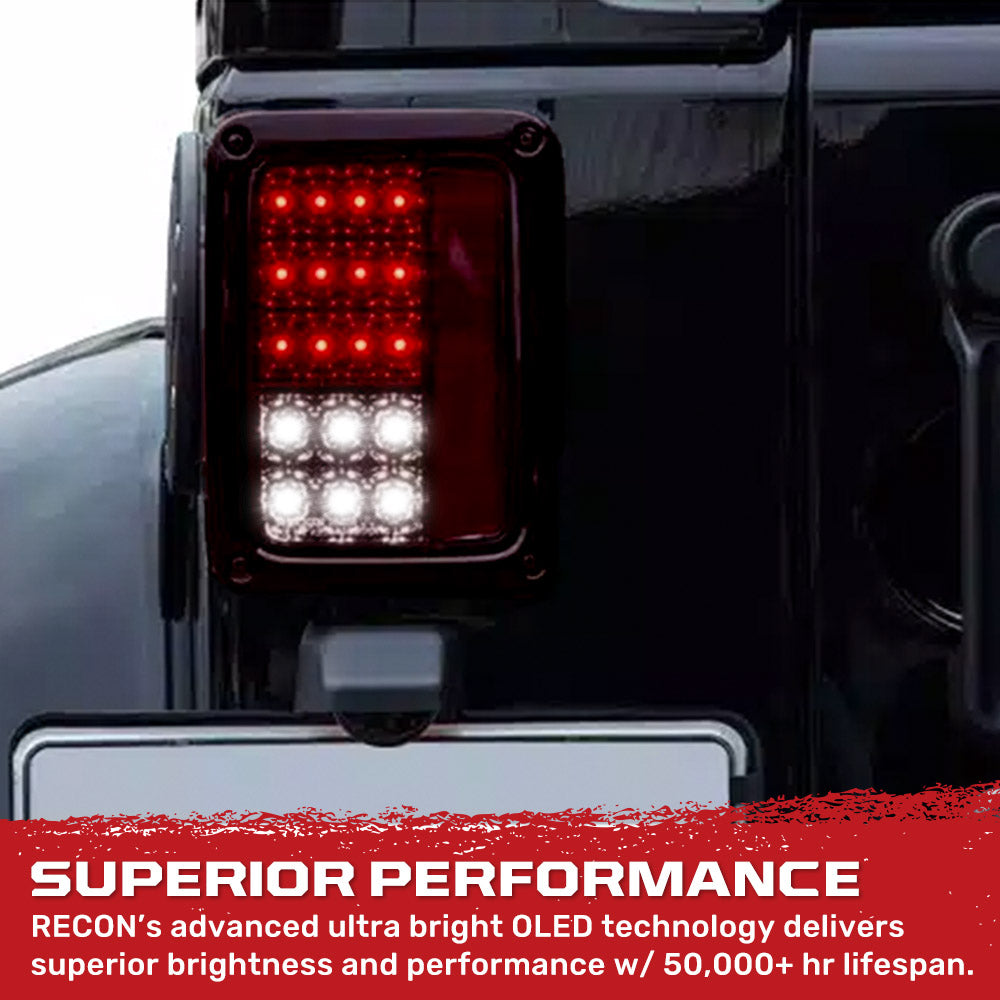 Jeep Wrangler JK 07-18 Ultra Bright LED Tail Lights - Multiple Lens