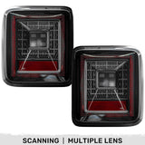 Jeep Wrangler JL 18-26 Ultra Bright Scanning OLED Tail Lights (Replaces Factory/OEM Halogen) - Multiple Lens