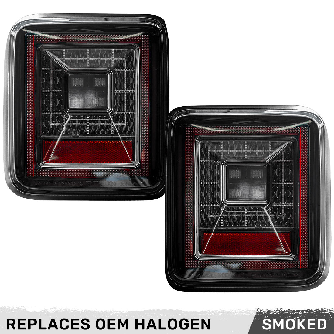 Jeep Wrangler JL 18-26 Ultra Bright Scanning OLED Tail Lights (Replaces Factory/OEM Halogen) - Multiple Lens