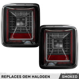 Jeep Wrangler JL 18-26 Ultra Bright Scanning OLED Tail Lights (Replaces Factory/OEM Halogen) - Multiple Lens
