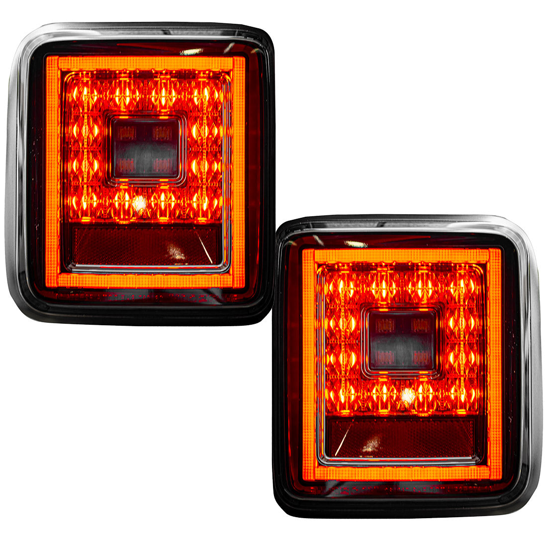 Jeep Wrangler JL 18-26 Ultra Bright Scanning OLED Tail Lights (Replaces Factory/OEM Halogen) - Multiple Lens