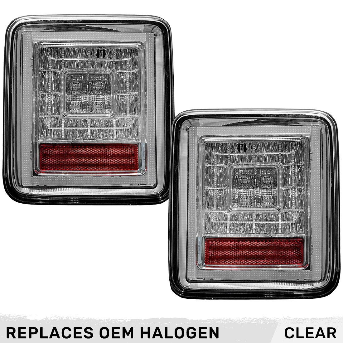 Jeep Wrangler JL 18-26 Ultra Bright Scanning OLED Tail Lights (Replaces Factory/OEM Halogen) - Multiple Lens