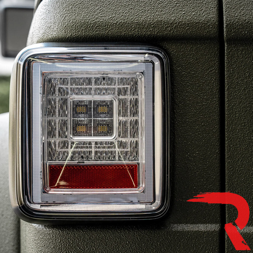 Jeep Wrangler JL 18-26 Ultra Bright Scanning OLED Tail Lights (Replaces Factory/OEM Halogen) - Multiple Lens