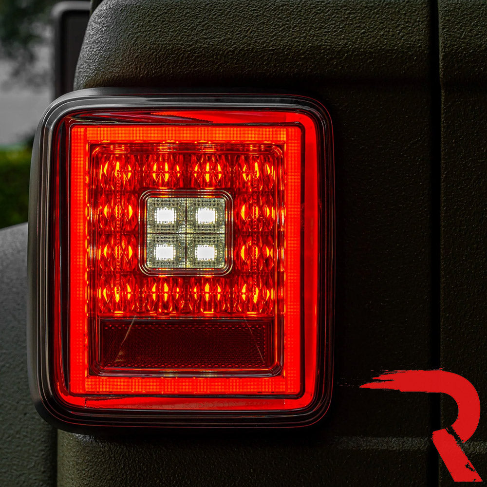 Jeep Wrangler JL 18-26 Ultra Bright Scanning OLED Tail Lights (Replaces Factory/OEM Halogen) - Multiple Lens