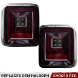 Jeep Wrangler JL 18-26 Ultra Bright Scanning OLED Tail Lights (Replaces Factory/OEM Halogen) - Multiple Lens