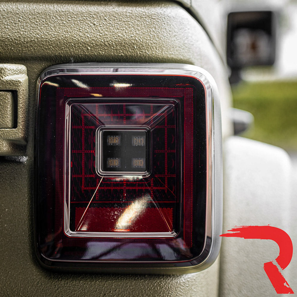 Jeep Wrangler JL 18-26 Ultra Bright Scanning OLED Tail Lights (Replaces Factory/OEM Halogen) - Multiple Lens