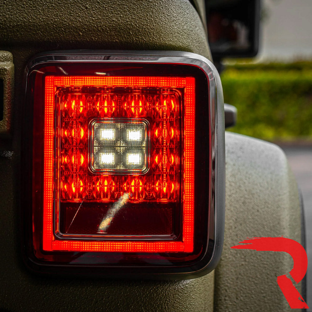 Jeep Wrangler JL 18-26 Ultra Bright Scanning OLED Tail Lights (Replaces Factory/OEM Halogen) - Multiple Lens