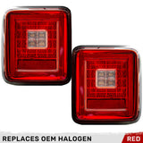 Jeep Wrangler JL 18-26 Ultra Bright Scanning OLED Tail Lights (Replaces Factory/OEM Halogen) - Multiple Lens