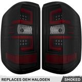 Chevy Silverado 1500 14-18 (Replaces OEM Halogen Only) Tail Lights OLED in Multiple Lens