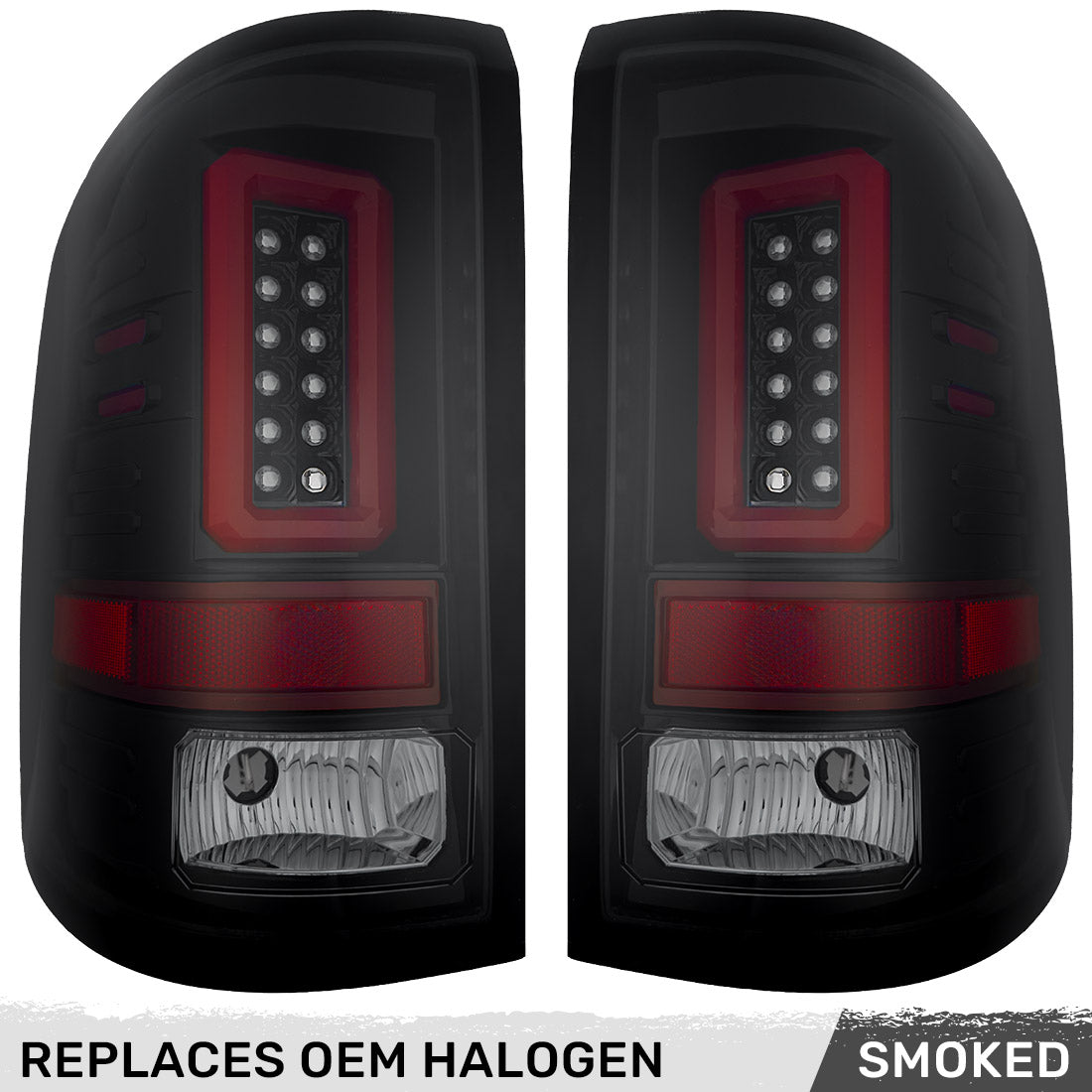 GMC Sierra 2500/3500 14-19 (Only Fits 3rd Gen Single Wheel w/ Factory OEM Halogen Style) Tail Lights OLED in Multiple Lens