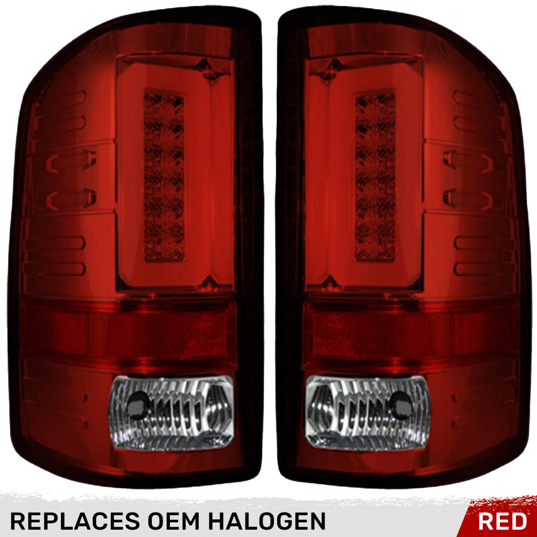 GMC Sierra 2500/3500 14-19 (Only Fits 3rd Gen Single Wheel w/ Factory OEM Halogen Style) Tail Lights OLED in Multiple Lens