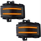 Ford 17-25 Super Duty Amber DRL LED Side Mirror Lenses - Smoked Lens